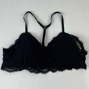 Aerie Black Lace Bralette, Large